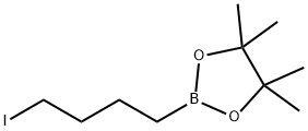 2-(4-碘丁基)-4,4,5,5-四甲基-1,3,2-二氧杂硼烷 结构式
