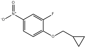 1-(シクロプロピルメトキシ)-2-フルオロ-4-ニトロベンゼン 化学構造式