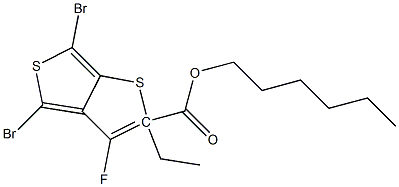2-Ethylhexyl-4,6-dibroMo-3-fluorothieno[3,4-b]thiophene-2-carboxylate 化学構造式