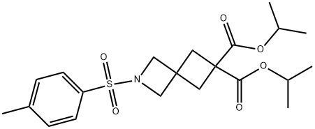 2-Azaspiro[3.3]heptane-6,6-dicarboxylic acid, 2-[(4-Methylphenyl)sulfonyl]-, 6,6-bis(1-Methylethyl) ester Structure