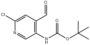 TERT-BUTYL 6-CHLORO-4-FORMYLPYRIDIN-3-YLCARBAMATE,1238324-67-8,结构式