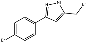 5-(BroMoMethyl)-3-(4-broMophenyl)-1H-pyrazole Struktur