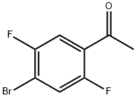 4'-ブロモ-2',5'-ジフルオロアセトフェノン 化学構造式