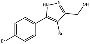 (4-broMo-3-(4-broMophenyl)-1H-pyrazol-5-yl)Methanol Structure