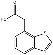 1,3-ベンゾチアゾール-7-イル酢酸 化学構造式