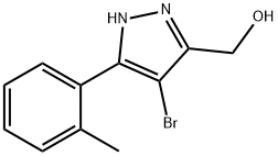(4-broMo-3-(o-tolyl)-1H-pyrazol-5-yl)Methanol Structure