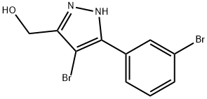 (4-broMo-3-(3-broMophenyl)-1H-pyrazol-5-yl)Methanol Structure