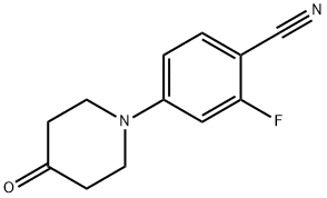 2-氟-4-(4-氧代哌啶-1-基)苄腈 结构式