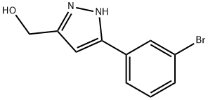 (3-(3-broMophenyl)-1H-pyrazol-5-yl)Methanol Struktur