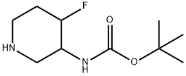 3-(Boc-aMino)-4-fluoropiperidine Struktur