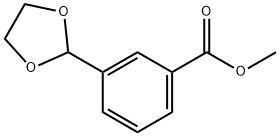 3-(1,3-ジオキソラン-2-イル)安息香酸メチル 化学構造式