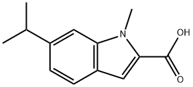 1-Methyl-6-(1-Methylethyl)-1H-indole-2-carboxylic Acid,1240579-11-6,结构式