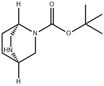(1R,4R)-2,5-Diazabicyclo[2.2.2]octane-2-carboxylic acid 1,1-dimethylethyl ester Struktur