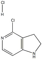 4-CHLORO-2,3-DIHYDRO-1H-PYRROLO[3,2-C]PYRIDINE HYDROCHLORIDE (1:1 ), 1241725-93-8, 结构式