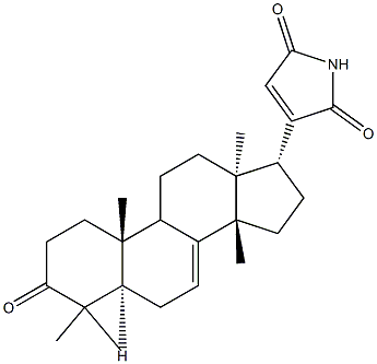 3-[(5ALPHA,13ALPHA,14BETA,17ALPHA)-4,4,14-三甲基-3-氧代雄甾-7-烯-17-基]-1H-吡咯-2,5-二酮, 1241871-28-2, 结构式