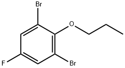 1,3-DibroMo-5-fluoro-2-propoxybenzene 化学構造式