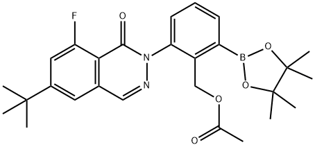 2-(6-(tert-butyl)-8-fluoro-1-oxophthalazin-2(1H)-yl)-6-(4,4,5,5-tetraMethyl-1,3,2-dioxaborolan-2-yl)benzyl acetate Structure