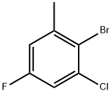 2-ブロモ-3-クロロ-5-フルオロトルエン 化学構造式