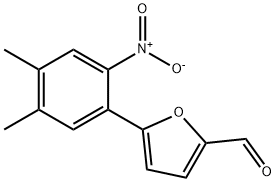 5-(4,5-二甲基-2-硝基苯基)呋喃-2-甲醛,1242840-80-7,结构式