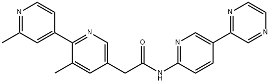 2',3-二甲基-N-[5-(2-吡嗪基)-2-吡啶基]-[2,4'-联吡啶]-5-乙酰胺 结构式
