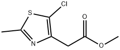 2-(5-氯-2-甲基噻唑-4-基)乙酸甲酯 结构式