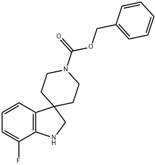 BENZYL 7-FLUOROSPIRO[INDOLINE-3,4'-PIPERIDINE]-1'-CARBOXYLATE Struktur