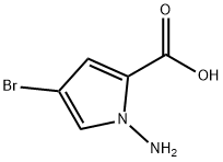 1-氨基-4-溴-1H-吡咯-2-羧酸,1243450-04-5,结构式