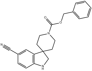 BENZYL 5-CYANOSPIRO[INDOLINE-3,4'-PIPERIDINE]-1'-CARBOXYLATE Structure