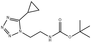 Tert-butyl 2-(5-cyclopropyl-1h-tetrazol-1-yl)ethylcarbaMate Structure