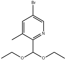 5-BROMO-2-(DIETHOXYMETHYL)-3-METHYLPYRIDINE 化学構造式