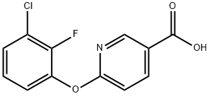 6-(3-CHLORO-2-FLUOROPHENOXY)NICOTINIC ACID Structure