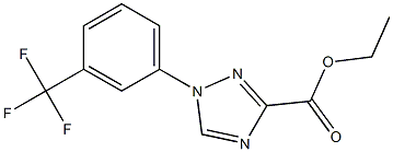1-(3-(三氟甲基)苯基)-1H-1,2,4-三唑-3-甲酸乙酯, 1245643-77-9, 结构式