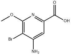 4-AMINO-5-BROMO-6-METHOXYPICOLINIC ACID,1245644-09-0,结构式