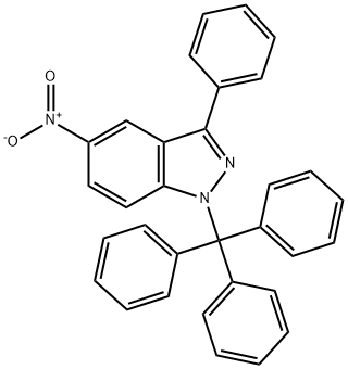 5-nitro-3-phenyl-1-trityl-1H-indazole 结构式