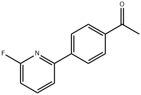 1-(4-(6-fluoropyridin-2-yl)phenyl)ethanone Struktur