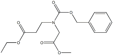 ethyl 3-((benzyloxycarbonyl)(2-methoxy-2-oxoethyl)amino)propanoate Struktur