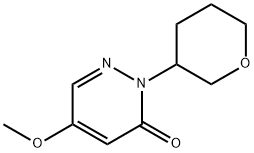 5-methoxy-2-(tetrahydro-2H-pyran-3-yl)pyridazin-3(2H)-one Struktur