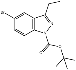 tert-butyl 5-bromo-3-ethyl-1H-indazole-1-carboxylate Structure