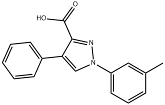 4-Phenyl-1-m-tolyl-1H-pyrazole-3-carboxylic acid Struktur