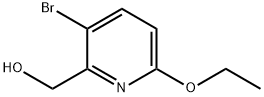 (3-BROMO-6-ETHOXYPYRIDIN-2-YL)METHANOL 化学構造式