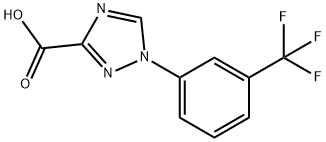 1-(3-(三氟甲基)苯基)-1H-1,2,4-三唑-3-羧酸 结构式