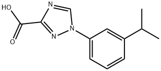 1-(3-isopropylphenyl)-1H-1,2,4-triazole-3-carboxylic acid 化学構造式