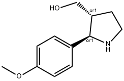(2R,3R)-REL-2-(4-甲氧基苯基)-3-吡咯烷甲醇,1245648-74-1,结构式