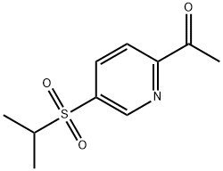 1-(5-(ISOPROPYLSULFONYL)PYRIDIN-2-YL)ETHANONE 化学構造式