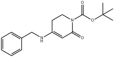 4-(苄基氨基)-6-氧代-3,6-二氢吡啶-1(2H)-羧酸叔丁酯 结构式