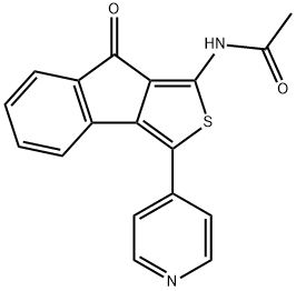 1-AMino-3-(pyridin-4-yl)-8H-indeno[1,2-c]thiophen-8-one 结构式