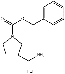 Benzyl 3-(aMinoMethyl)pyrrolidine-1-carboxylate hydrochloride, 1245807-19-5, 结构式