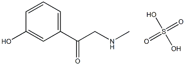 1-(3-羟苯基)-2-(甲基氨基)乙酮硫酸盐 结构式