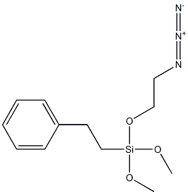 (AZIDOMETHYL)PHENETHYLTRIMETHOXYSILANE, tech-90 Structure