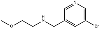 N-((5-溴吡啶-3-基)甲基)-2-甲氧基乙胺, 1246034-49-0, 结构式